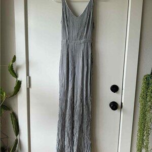 American Eagle Outfitters.  Black/white pinstripe‎ jumpsuit xxs